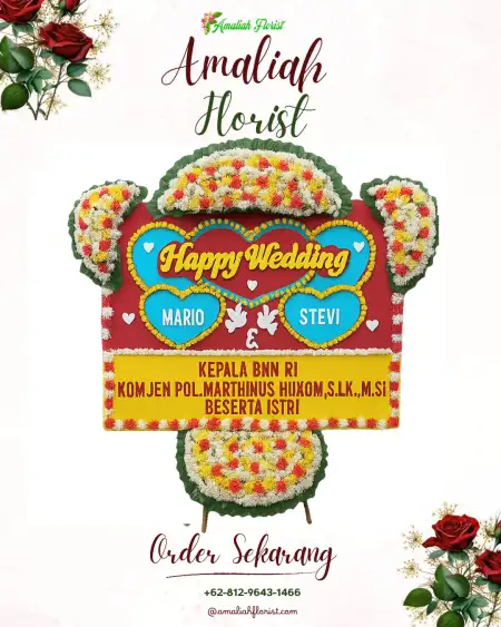 Papan Bunga Pernikahan Benerwojo